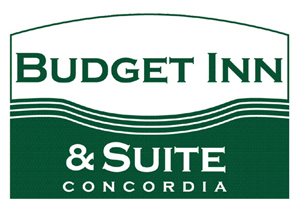 Budget Inn & Suite Logo - Experience comfortable, pet-friendly lodging at our newly remodeled motel in Concordia, Missouri.